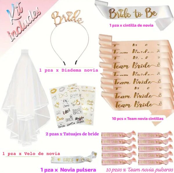 Kit para despedida de soltera con la novia y amigas 🥂🎉👰🏼‍♀️ - Image 6
