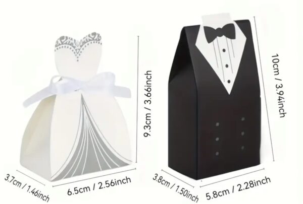 Cajas de dulces de esposo y esposa 👰🏻‍♀️🤵🏻‍♂️🥂 - Image 9