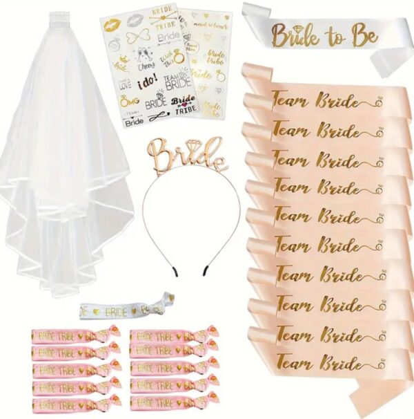 Kit para despedida de soltera con la novia y amigas 🥂🎉👰🏼‍♀️